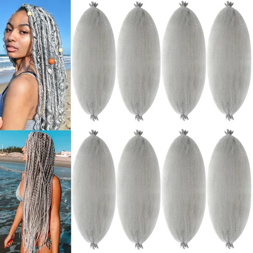 Miniatura 22 de Marley Twist - Cabello trenzado de 10 pulgadas, cabello trenzado preseparado y afro trenzado, 8 paquetes para rastas sintéticas desgastadas