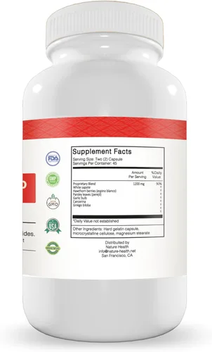 Miniatura 2 de Apoyo Circulatorio para Cuerpo y piernas, suplemento vegano con Ginkgo biloba, Perejil, Zapote Blanco, Espino Blanco y Cancerina, (1)