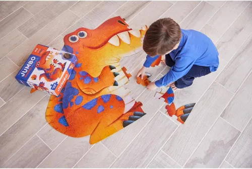 Miniatura 5 de Crocodile Creek Rompecabezas de suelo de 48 piezas Above + Below - Divertidos rompecabezas de suelo para niños de 4 a 8 años, dinosaurio gigante