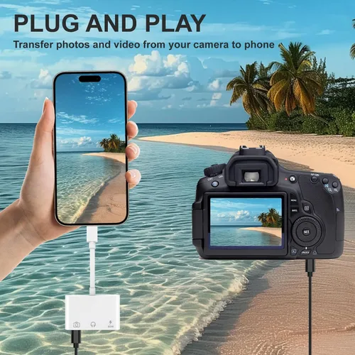 Miniatura 4 de Adaptador de Aux a USB C a USB, Adaptador OTG USB 3-en-1 con Adaptador de Audio USB C a 3.5mm y Puerto de Carga Rápida PD de 60W, Compatible