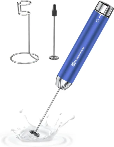 Miniatura 10 de Maestri House Espumador de leche recargable con control de velocidad sin escalones, LunaFro Max espumador eléctrico de mano impermeable, mezclador