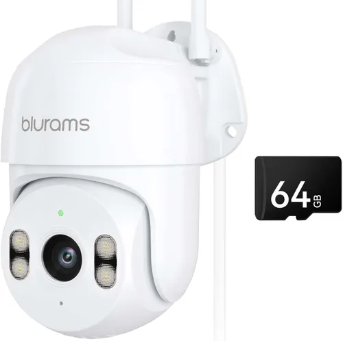 Miniatura 9 de Cámaras de seguridad blurams 2K para exteriores con cable, cámaras Wi-Fi de 5GHz/2.4GHz para seguridad del hogar en el exterior con PTZ de 360°