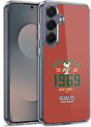 Miniatura 361 de Head Case Designs Funda de gel Woodstock 50th con licencia oficial de Peanuts Snoopy Guitar 1969 [protección de grado militar] compatible
