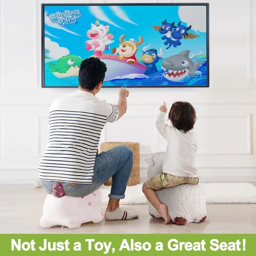 Miniatura 7 de Bouncy Pals Oveja Saltarina, Saltador Inflable de Animales de Granja para Niños y Niñas Pequeños, Juguete de Cordero Saltador para Exteriores