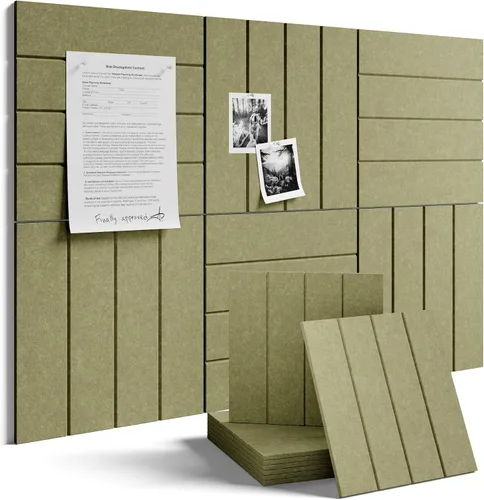 Miniatura 86 de Tablero de anuncios de fieltro grande de 36 x 24 pulgadas, alternativa al tablero de corcho – Paquete de 6 con 40 pestañas adhesivas extraíbles