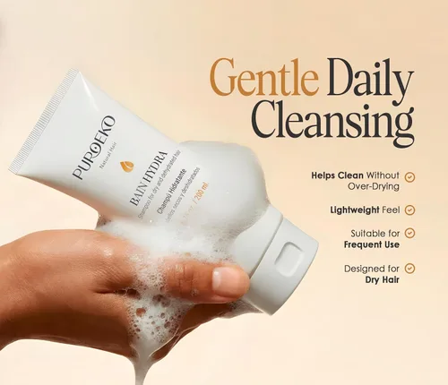 Miniatura 3 de Bain Hydra Champú Orgánico Hidratante para cabello seco con ligera hidratación Champús suaves para suavidad y brillo Champú hidratante de uso
