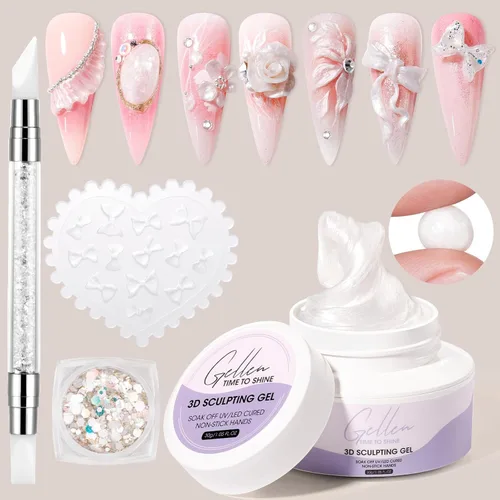 Miniatura 11 de Gellen Top Coat y Base Coat para Gel Polish - Acabado Shine de larga duración, 8ml cada botella Capa superior y base transparente