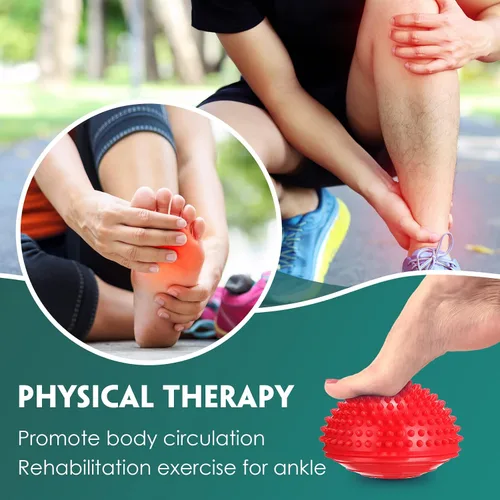 Miniatura 5 de Hungdao Paquete de 12 cápsulas de equilibrio de estabilidad, puntos con bomba de aguja, media punta, bóvedas de pelota de fitness para hombres