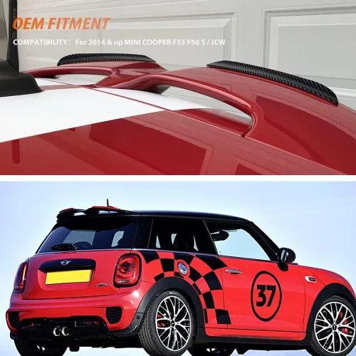 Miniatura 5 de ADIIL - Alerón trasero de estilo fibra de carbono, extensión de aletas compatible con Mini Cooper F55 F56 S/JCW de 2014 en adelante