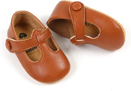 Miniatura 6 de WILLFUN Zapatos planos Mary Jane para bebés y niñas con lazo, vestido de princesa, zapatos de cuna, suela de goma suave antideslizante