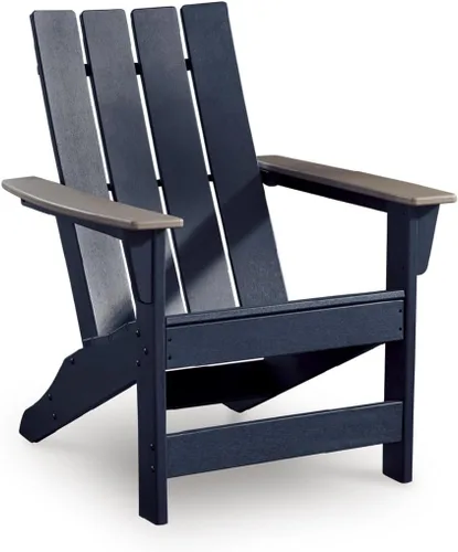 Miniatura 11 de Diseño de autor por Ashley - Silla para patio exterior Sundown Treasure Adirondack de HDPE, color marrón claro