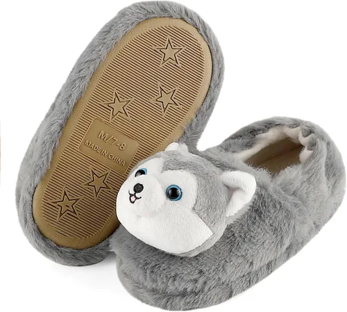 Miniatura 3 de ESTAMICO Pantuflas suaves y cálidas para niñas y niños