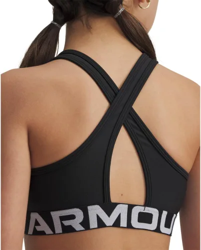 Miniatura 3 de Under Armour Sujetador deportivo de impacto medio con espalda cruzada para niñas