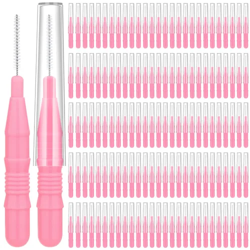 Miniatura 9 de MAPVOLUT 120 Piezas Cepillo Micro para Cejas con Tapa Cepillo de Laminación de Cejas Spoolies para Cepillo de Cejas y Pestañas Relleno y Elevación