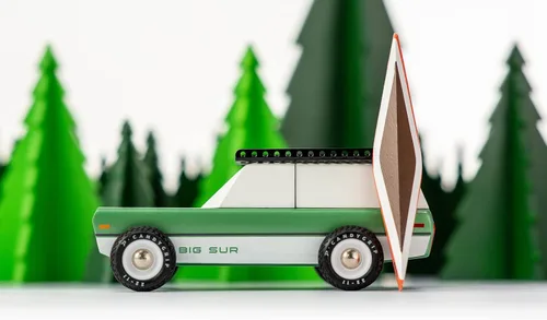 Miniatura 4 de Candylab Toys - Colección Americana - Big Sur Green - Juguete de coche de madera hecho a mano de primera calidad