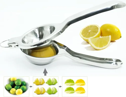 Miniatura 6 de EcoJeannie Exprimidor de limón de alta calidad de acero inoxidable con grado alimenticio #304 de grado alimenticio, anticorrosivo de calidad
