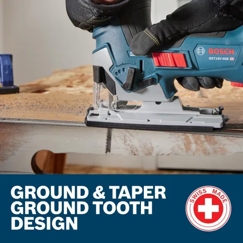 Miniatura 6 de BOSCH T101B - Hojas de sierra caladora con mango en T de 4 pulgadas y 10 dientes (paquete de 5), color plateado