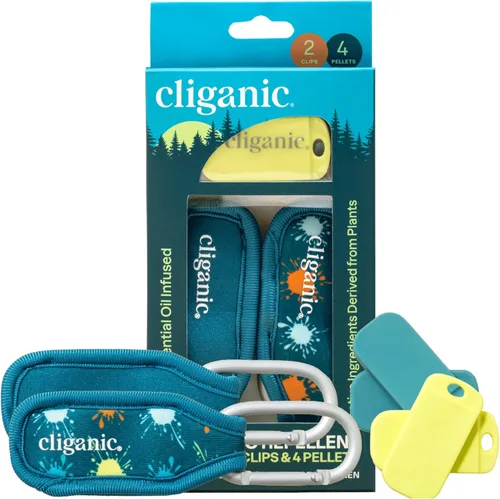 Miniatura 10 de Cliganic - Paquete repelente de mosquitos (1 clip + 2 bolitas de repuesto), sin DEET, infusión de aceite esencial, esenciales de verano, accesorios