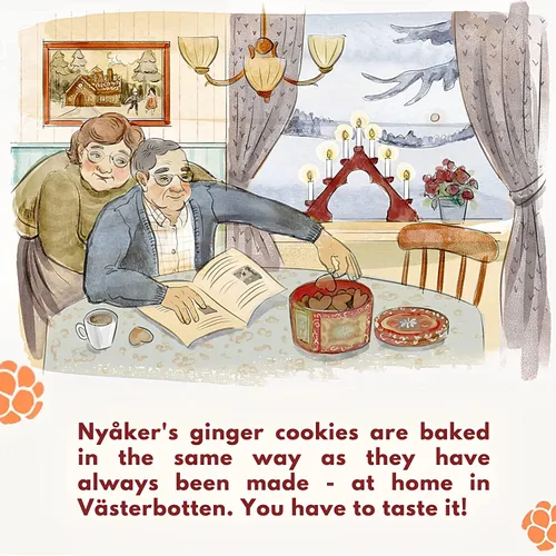 Miniatura 3 de Nyakers Pepparkakor Snaps de jengibre sueco, originales, famosas y antiguas galletas de jengibre tradicionalmente horneadas en Suecia desde 1952