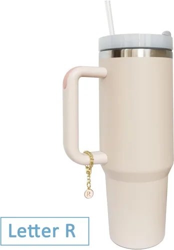 Miniatura 4 de Accesorios de dije de letra para vaso Stanley, 2 unidades, identificación con inicial de nombre, personalizable, para vaso Stanley