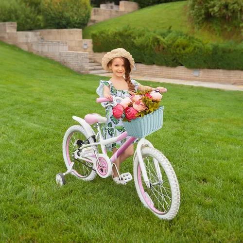 Miniatura 4 de Cesta de bicicleta para niños, canasta delantera para bicicleta para niños, pequeña cesta de mimbre para niños y niñas, cesta pequeña de mimbre