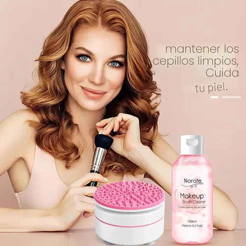Miniatura 7 de Norate Limpiador de brochas de maquillaje, solución limpiadora de brochas de maquillaje, limpiador de maquillaje para brochas de maquillaje, esponja