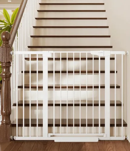 Miniatura 26 de Cumbor Puerta de bebé extra alta de 36 pulgadas para escaleras, puerta para perros de 29.7-40.6 pulgadas de ancho para puertas, puertas de mascotas