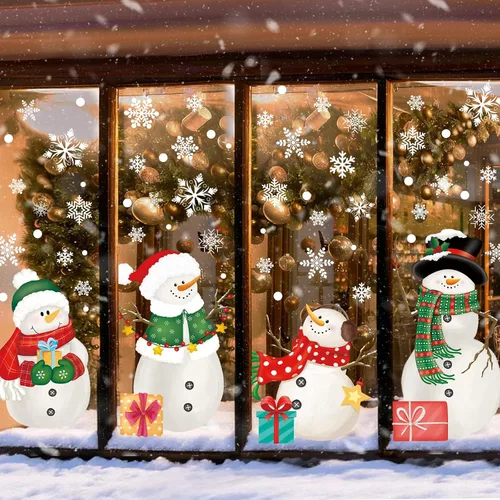 Miniatura 12 de Adhesivos navideños y calcomanías de Navidad para decoración de ventanas