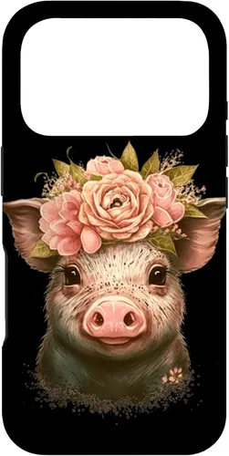 Miniatura 30 de Pig with Leopard Headband Flower Cute Pig Lover Case for iPhone 17