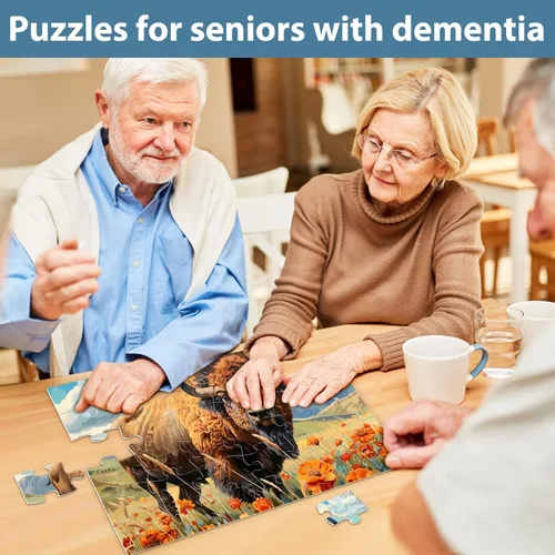 Miniatura 5 de Paquete de 6 rompecabezas grande de 36 piezas para personas mayores, rompecabezas de demencia, Alzheimer, productos y actividades para adultos