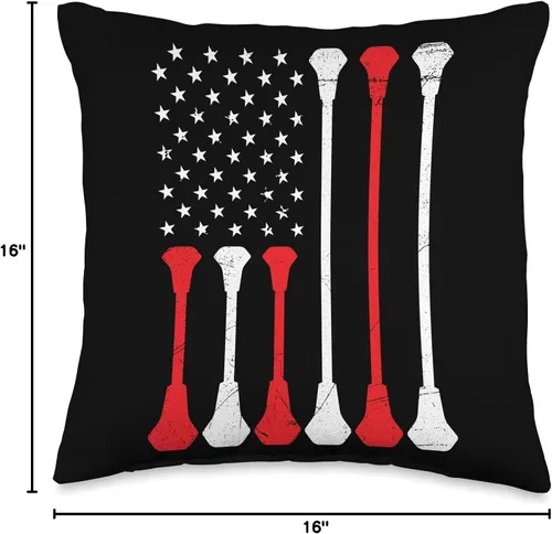 Miniatura 4 de Baton Twirling Gymnastics Baton Twirler Cojín giratorio con diseño de la bandera de Estados Unidos, gimnasta Majorettes, 16 x 16 pulgadas, multicolor