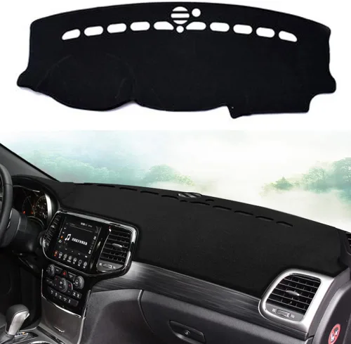 Cubierta de salpicadero para salpicadero, tapete personalizado para Jeep Grand Cherokee 2011-2021 (no para Jeep Cherokee y Grand Cherokee L), Negro