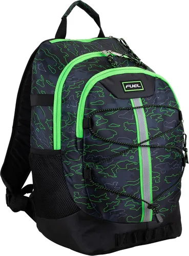 Miniatura 11 de FUEL Mochila de senderismo para mujeres y hombres, Terra Sport, viajes, universidad, gimnasio, trabajo con funda para laptop, Bungee, 18 pulgadas