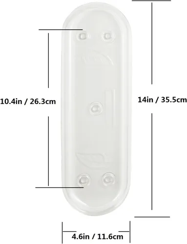 Miniatura 2 de Idyllize Bandejas de goteo ovaladas de plástico transparente resistente de 5 piezas de 14 por 4 5/8 pulgadas para macetas, alféizares de ventana