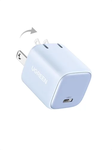 Miniatura 12 de UGREEN Cargador USB C de 30 W, Nexode plegable GaN PPS compacto y rápido cargador de pared, adaptador de corriente USB-C para iPhone 17/16/15/14