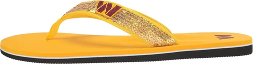 Miniatura 5 de FOCO Womens NFL Team Logo Sequin Strap Sandals Flip Flops