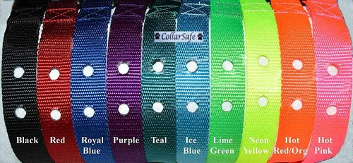 Collar de repuesto de nailon de 1 pulgada de ancho con hebilla resistente, se adapta a la mayoría de módulos receptores de 2 orificios de 1-3/16