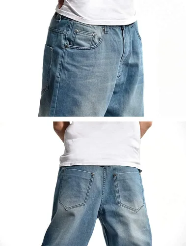 Miniatura 7 de Arlita pantalones vaqueros holgados para hombre con pierna recta