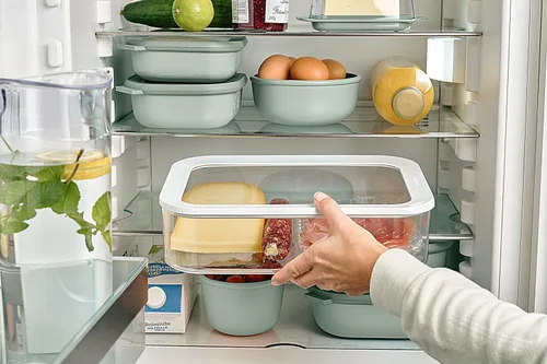Miniatura 5 de Mepal Cirqula - Tazones poco profundos para almacenamiento y servir, 42 onzas, con tapas transparentes, perfectos para preparación de alimentos