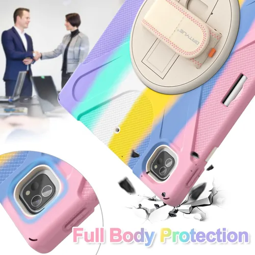 Miniatura 5 de BATYUE Funda para iPad Pro 12.9 de 6ª, 5ª, 4ª y 3ª generación (2022/2021/2020/2018), funda protectora con soporte para lápices, correa