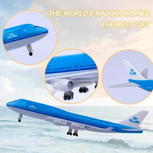 Miniatura 4 de Modelo de avión 1:300 escala KLM Holland B747 modelo avión para regalo y decoración