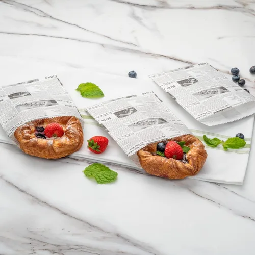 Miniatura 8 de Restaurantware Bag Tek - Bolsas de sándwich de 7 x 5 pulgadas, 100 bolsas de panadería a prueba de grasa, desechables para microondas, papel negro