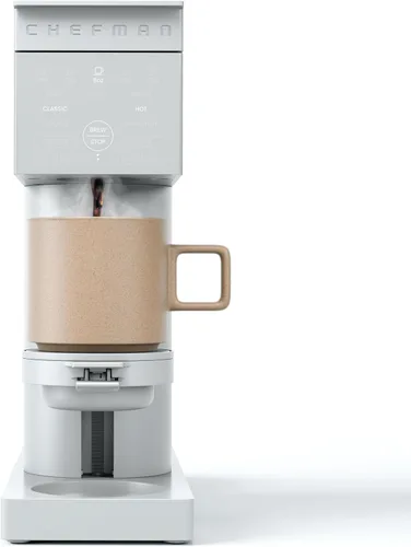 Miniatura 10 de Chefman Cafetera de una sola porción, funciona con K-Cup y café molido Medianoche