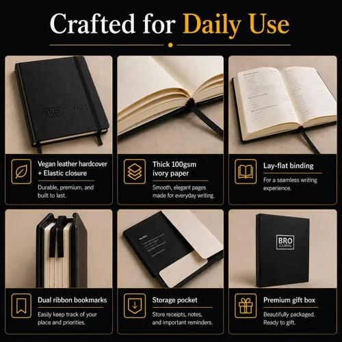 Miniatura 6 de Bro Journal: Diario guiado de gratitud, atención plena y superación personal de 12 semanas para hombres Indicaciones diarias únicas, actividades