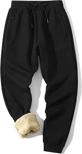 Miniatura 34 de MACHLAB Pantalones deportivos térmicos de forro polar para hombre, pantalones de chándal gruesos y cálidos para invierno
