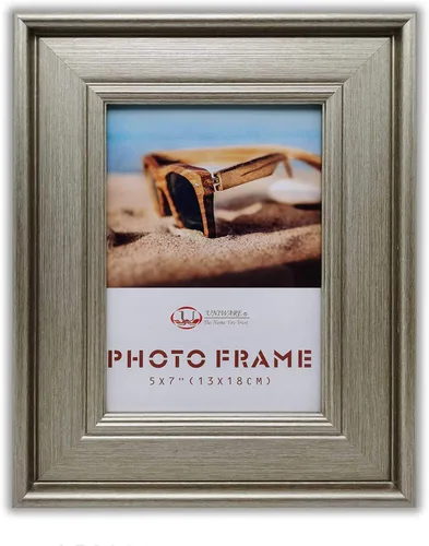 Miniatura 8 de UNIWARE Portarretratos de madera MDF con acabado suave envolvente, para regalo/memoria familiar, montaje en pared (11 x 14 pulgadas, negro, 1 unidad)