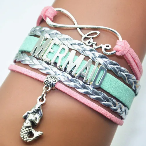 Miniatura 2 de HHHbeauty - Pulsera de sirena con diseño de sirena de sirena de piel