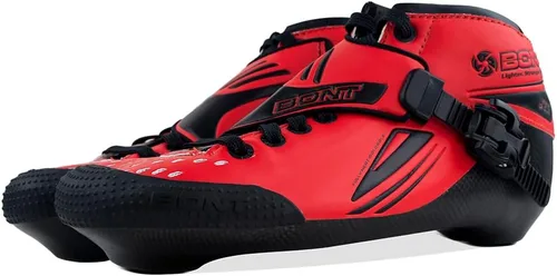 Miniatura 7 de Bont Patines de velocidad Jet en línea, vegano, paquete de carreras moldeables por calor con bota de fibra de carbono, ruedas elementales