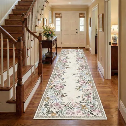 Miniatura 36 de Alfombra de pasillo de cocina de 2 x 6 pies para pasillo, alfombra de pasillo lavable con parte trasera antideslizante, alfombra suave de pelo bajo