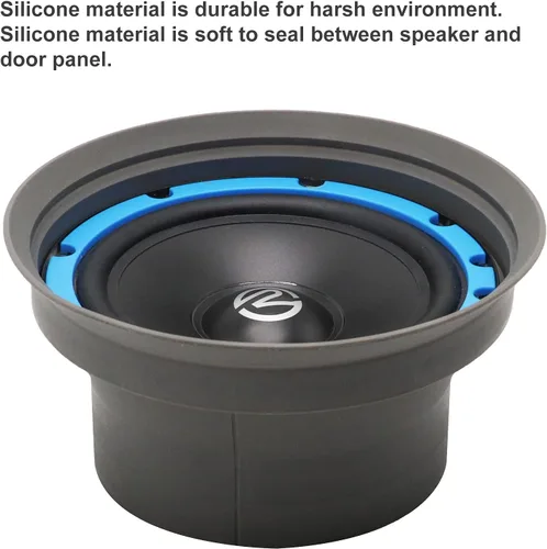 Miniatura 3 de RECOIL SPB65K - Juego de 4 deflectores plegables de silicona de 6.5 pulgadas, para mejorar la calidad del sonido y protección del altavoz, cuatro